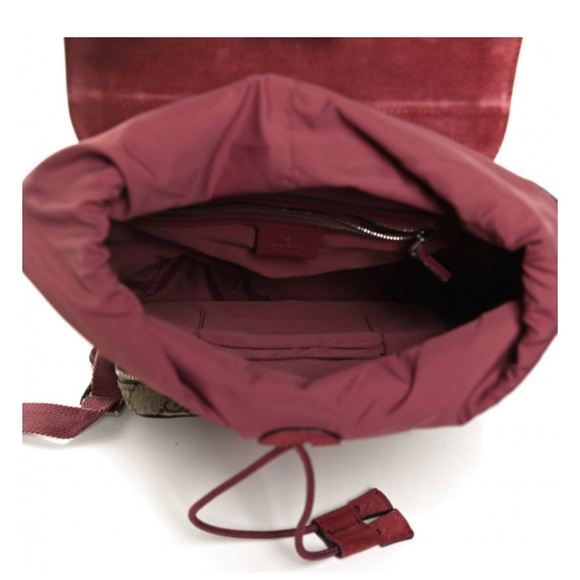 GG Supreme Monogram Blooms Small Backpack Beige Multicolor Dry Rose - Picture 3 of 10